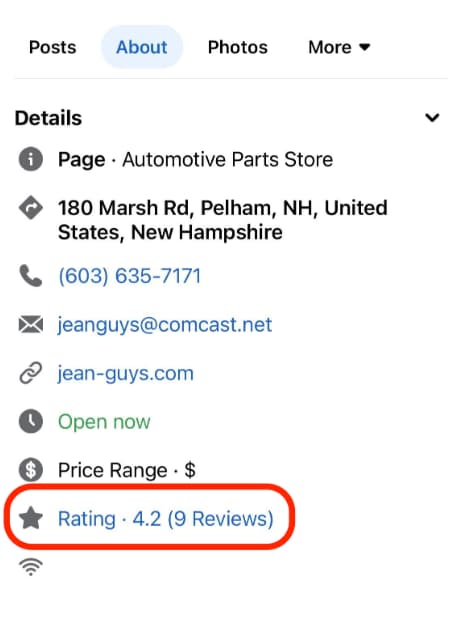 facebook customer reviews - how to identify competitors